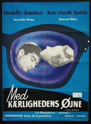 a movie poster with a man and woman in sunglasses