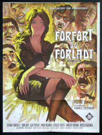 a movie poster with a woman sitting on her knees
