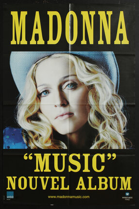 a poster of a woman with blonde hair