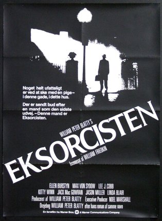 a movie poster with a man walking on the street
