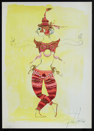 a drawing of a woman dancing