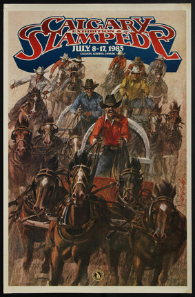 a magazine cover with a group of men riding horses
