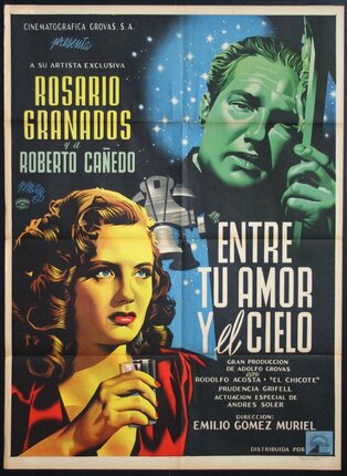 a movie poster with a woman and a man