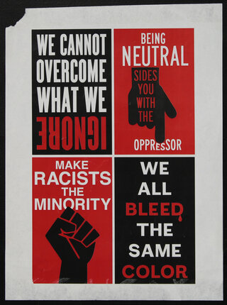 a poster with text on it