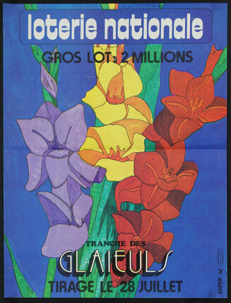 a poster with flowers on it