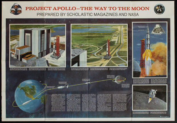 a poster of a rocket launch