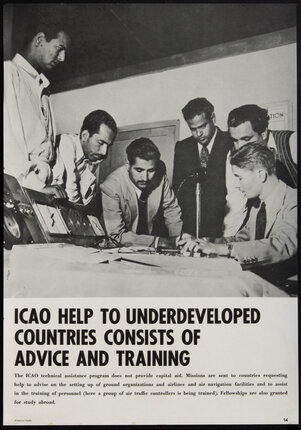 poster of people being trained around a desk