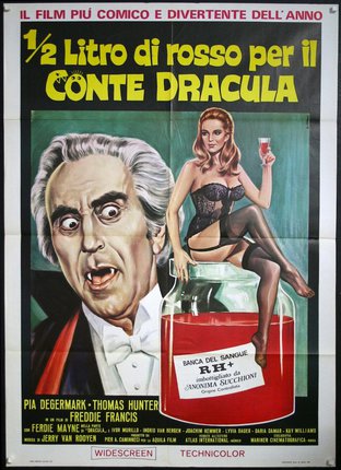 a movie poster of a vampire and a woman