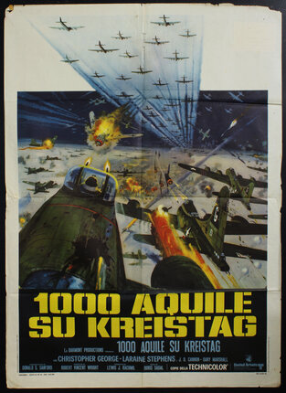 a poster of a military aircraft battle
