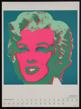 poster with a pop art image of Marilyn Monroe