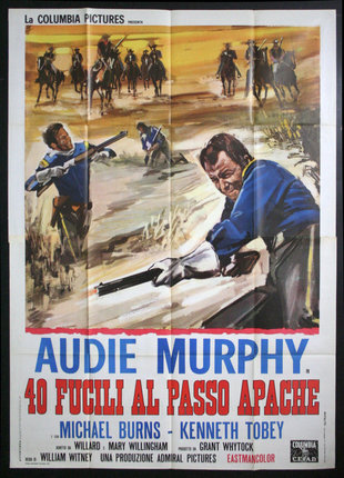 a movie poster of men shooting guns