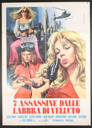 a movie poster of women holding guns