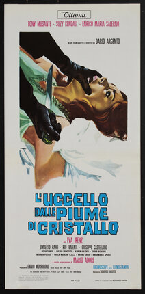 movie poster with a woman being held down with a knife to her throat and a black gloved hand over her mouth