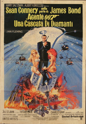 a movie poster with a man on a rocket with helicopters in the background