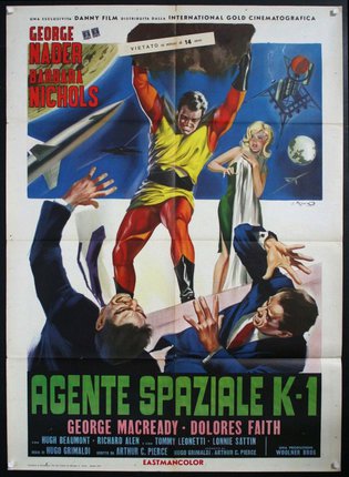 a movie poster with a man in a yellow and black garment