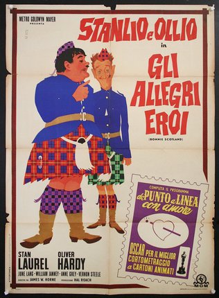 a poster of two men wearing kilts