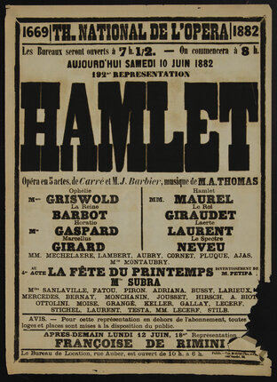 a poster with black text