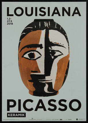 Art Poster with an abstract painting of a face