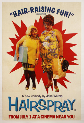 movie poster with two women holding shopping bags