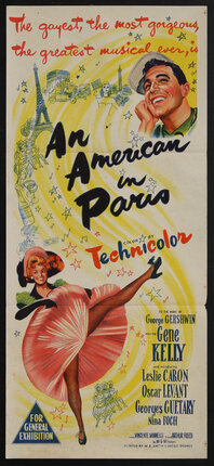 a movie poster of a man and woman dancing