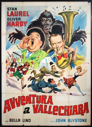 a movie poster of a man and a monkey