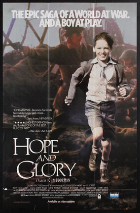 movie poster with a boy running