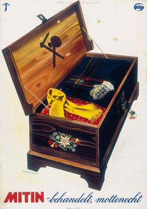 a chest with a blanket and a scarf