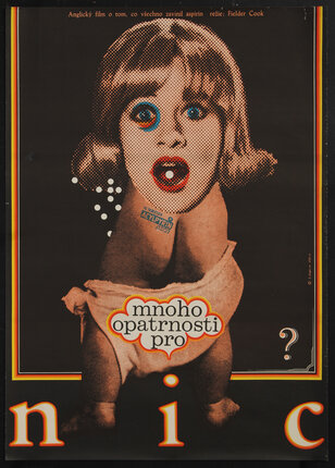 a surreal poster of a woman with her mouth open and a baby's butt