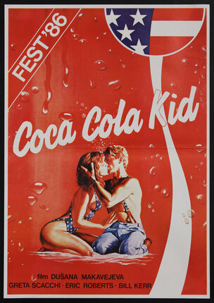 movie poster with two young people on their knees kissing