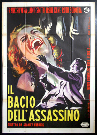 a movie poster of a man screaming at a woman