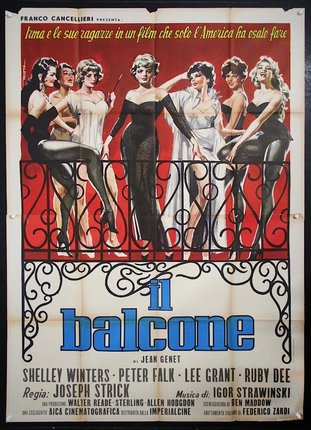 a movie poster of women on a balcony