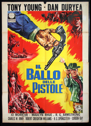 a movie poster with a hand holding a gun