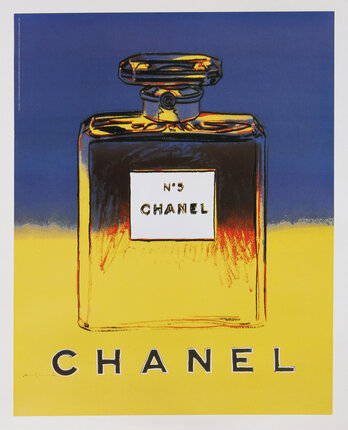 a poster of a perfume bottle