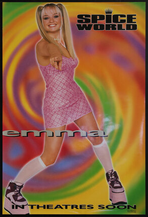 a movie poster with a woman dancing and pointing