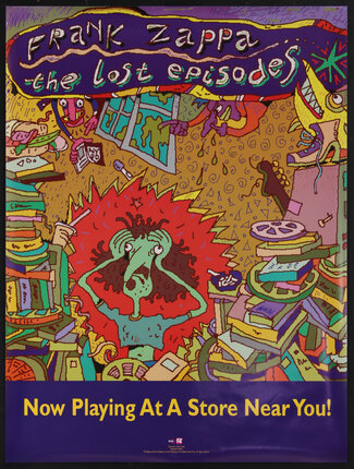 poster with illustrations of a man among clutter