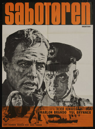 a movie poster of two men and a woman