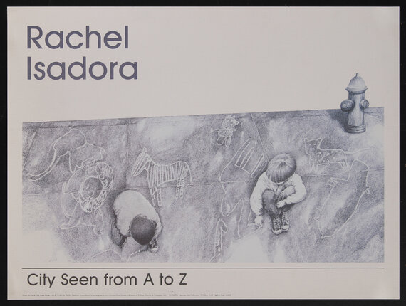 illustrations overhead view of children making chalkdrawings on a side walk.