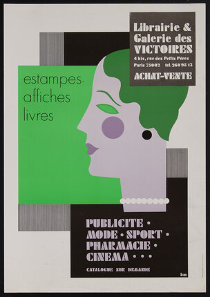 a poster of with illustration of a face in profile