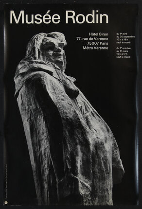 a poster of a sculpture