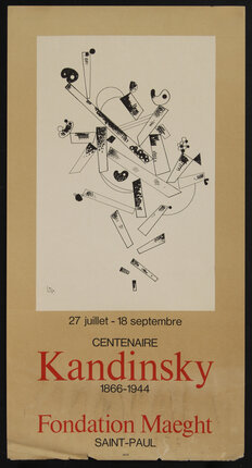 poster with a drawing abstract shapes