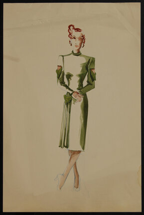 sketch of a woman in a dress