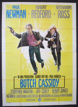 a movie poster with two men holding guns