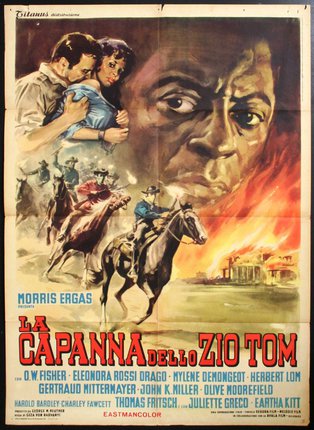 a movie poster with a man carrying a woman on a horse