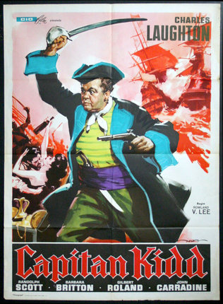a movie poster of a man in a pirate garment