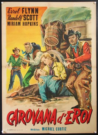 a movie poster of a man falling from a barrel