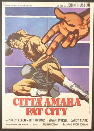 a poster of a man punching a boxer