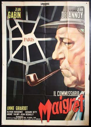a movie poster of a man smoking a pipe
