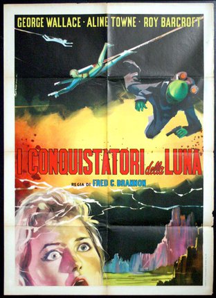 a movie poster with a woman flying in the sky