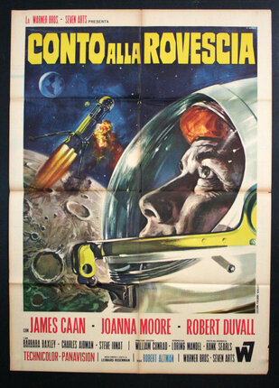 a poster of a man in space