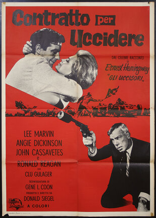 a movie poster with a couple of people holding a gun